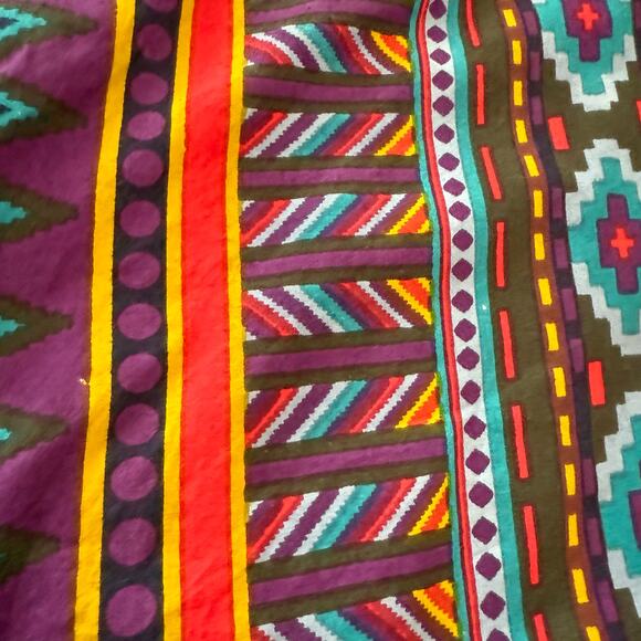J Peterman Kaftan Size L/XL Cotton Stripe Southwest Tribal Boho Hippie Maxi - Picture 11 of 16